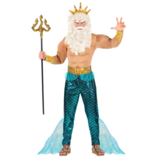 Poseidon Havets Gud Maskeraddräkt