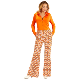 70-tals Disco Trumpetbyxor Orange
