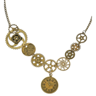 Steampunk Kugghjuls-halsband Koppar