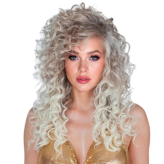 Krøllet Paryk Blond