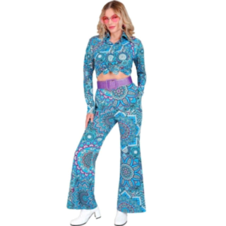 Blå Mandala Hippiebyxor