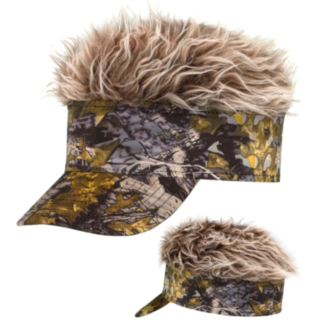 Camouflage Kasket Med Hår