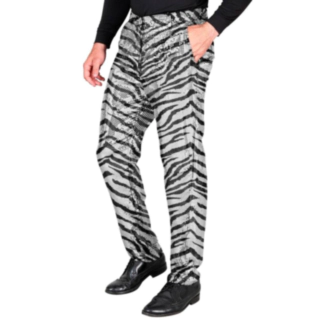 Zebra Paljettbyxor Silver