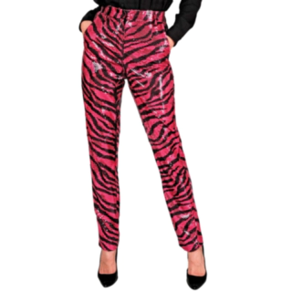 Zebra Paljettbyxor Rosa