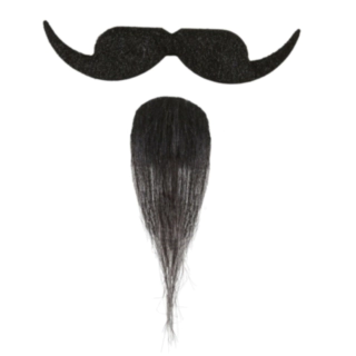 Musketör Mustasch Och Pipskägg Svart
