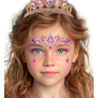 Prinsessa Ansiktssmycken Ljusrosa/Lila