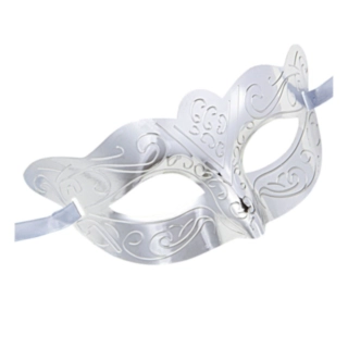 Metallisk ögonmask silver
