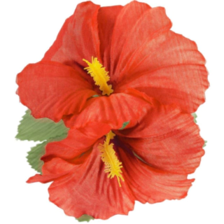 Hawaiiblomma Hårklämma Röd