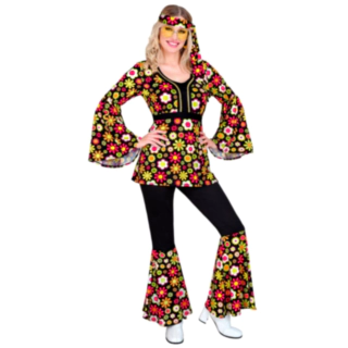 60-tal Blommig Hippie Maskeraddräkt