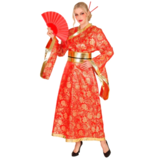 Kimonokostume Rød/Guld