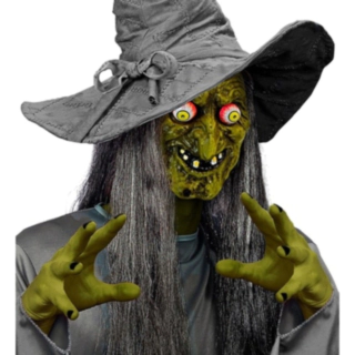 Häxa Mask Med Googly Eyes