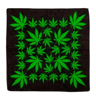Cannabisbandana Svart/Grön