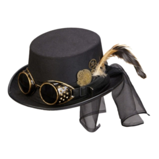 Steampunk Hatt m. Glasögon