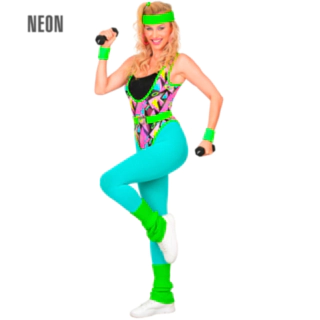 80'er Aerobic Kostume Neon