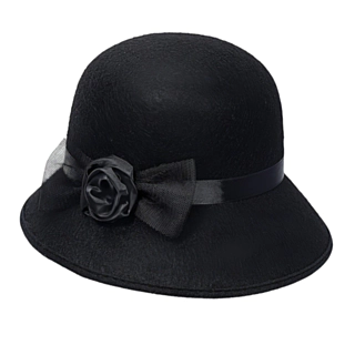 Flapper 20-talshatt Svart