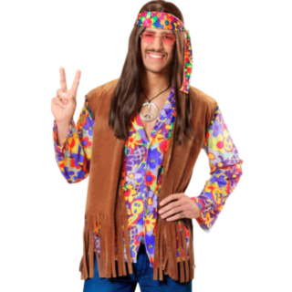 Fransig Hippie Maskeraddräkt