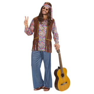 Fredlig Hippieman Maskeraddräkt