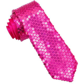 Paljettslips Rosa