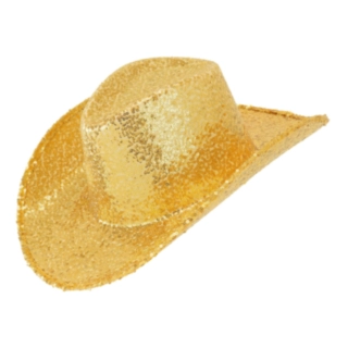 Guld Cowboyhat Med Pailletter