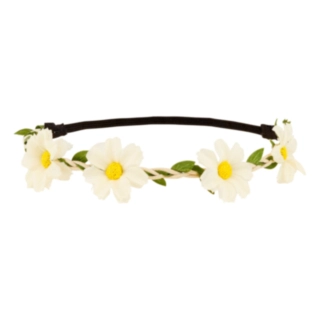 Blomsterkrans Hårbånd Hvid