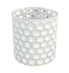 Geometrisk Värmeljushållare Silver
