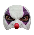 Horror Clown Halvmask Lila