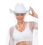 Strass Cowboyhatt Vit