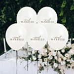 Just Married Latexballonger Vit
