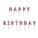 Happy Birthday Tårtljus Roséguld