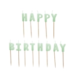 Happy Birthday Tårtljus Grön