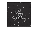 Happy Birthday Servetter Svart