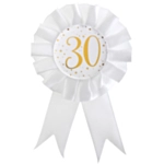 30 År Prisrosett Vit/Guld
