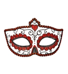 Day Of The Dead Ögonmask Svart Röd