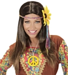 Brun hippie peruk