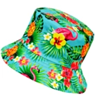Flamingo Hawaii Bucket Hat Turkos