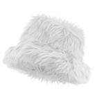 Plysch Bucket Hat Vit