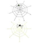 Gigantiska Färgskiftande Spindelnät Osorterade