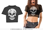 Dödskalle Crop Top Svart