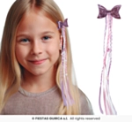 Rosett Hårförlängning Lila/Rosa