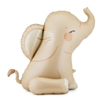 Sittande Elefant Folieballong Beige