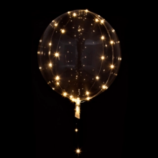 Exklusiv Vit LED Ballong Transparent