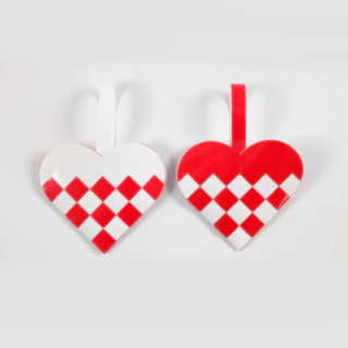 Flätade Julhjärtan, DIY