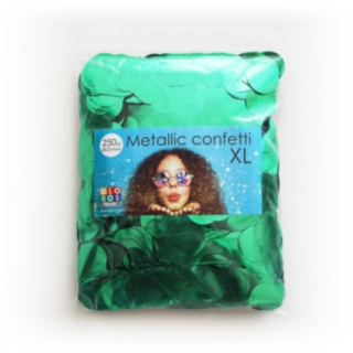 Rund Konfetti Metallic Grön