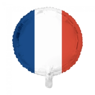 Frankrikes Flagga Rund Folieballong