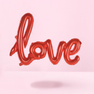 Love Folieballong Röd