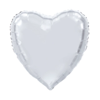 Hjärta Folieballong Silver