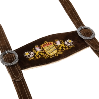 Tyrolerhängslen Mörkbruna