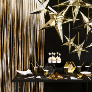 Glitterdraperi Guld