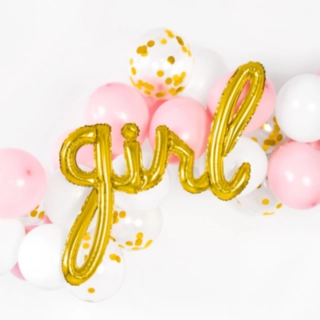 Girl Folieballong Guld