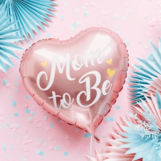Hjärta Mom To Be Folieballong Ljusrosa